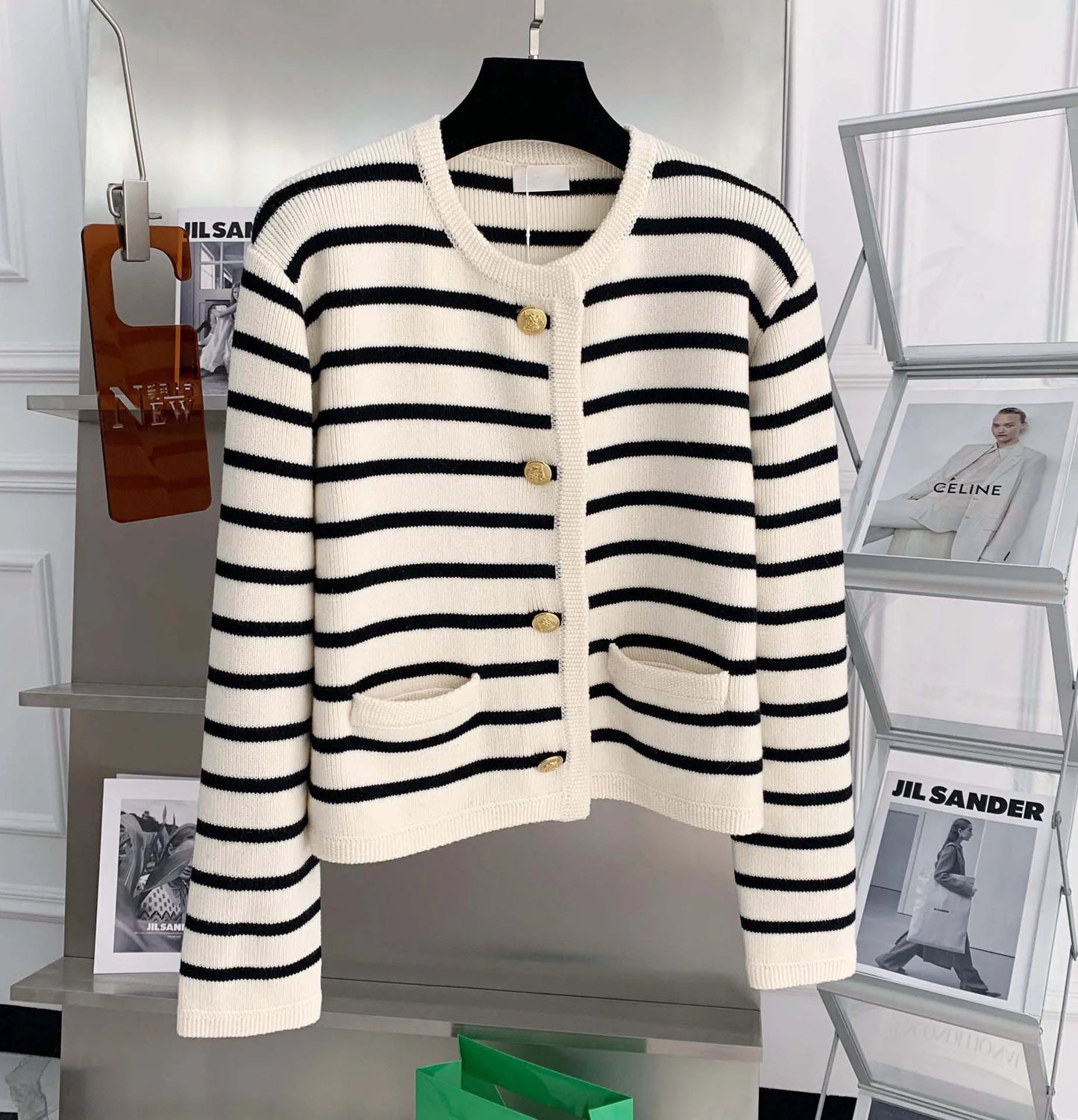 The Ultimate Heneso Black And White Striped Cardigan