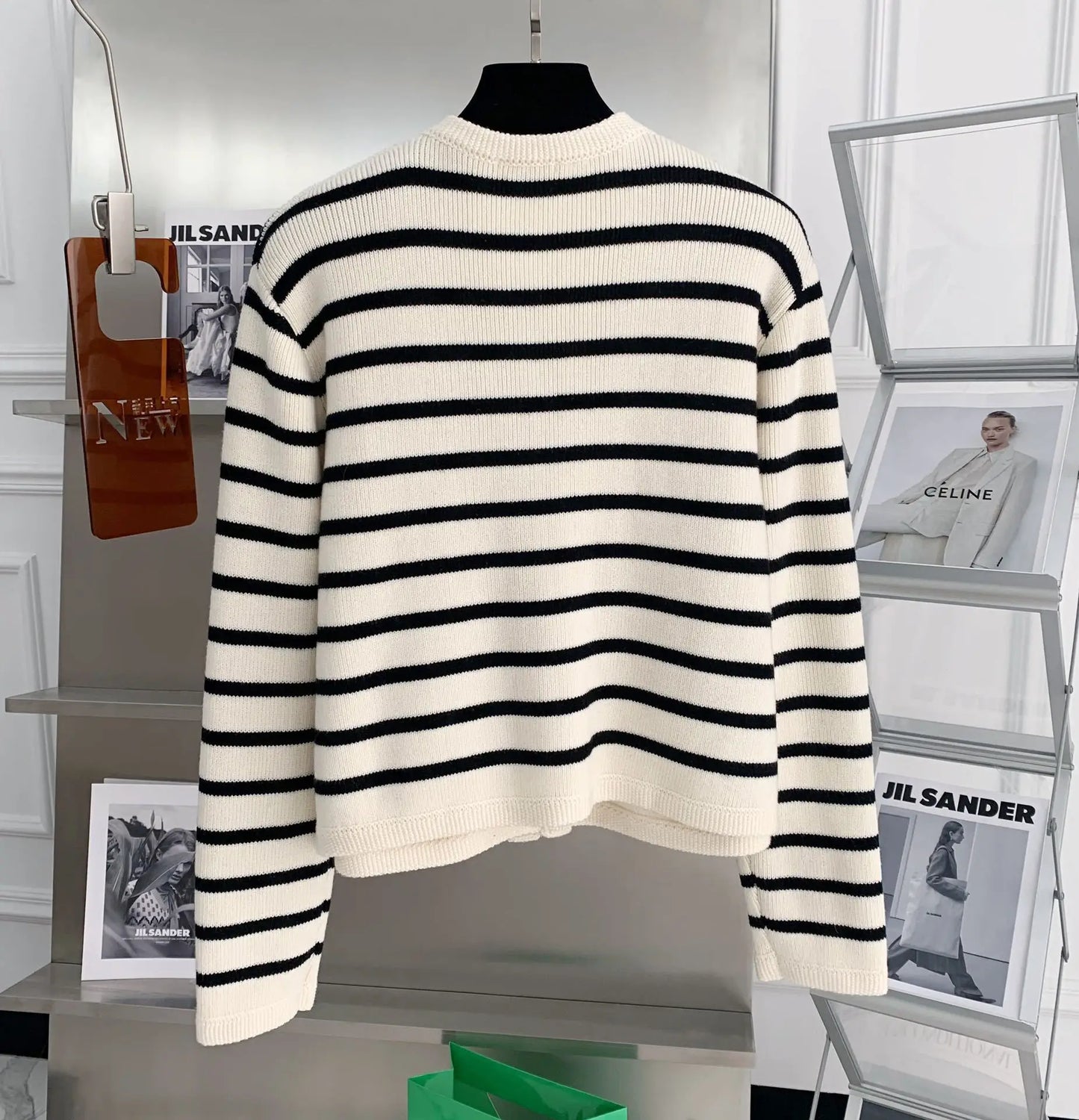 The Ultimate Heneso Black And White Striped Cardigan