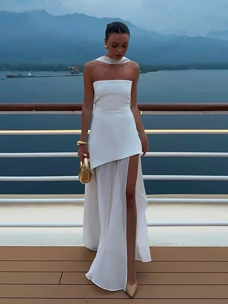 The Ultimate Heneso Strapless Mesh Maxi Dress