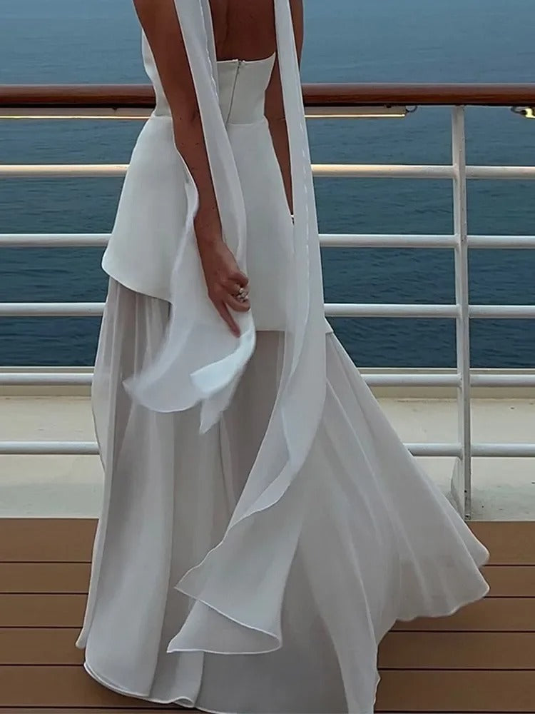 The Ultimate Heneso Strapless Mesh Maxi Dress